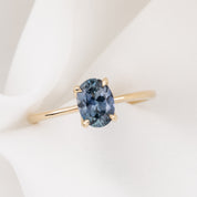 Sara Ring 1.21ct Blue Montana Sapphire, 14k Yellow Gold (One of a kind)