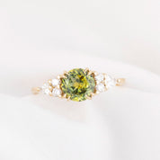 【即日配送】レミリング ・0.96ct・加熱モンタナ産ティールブルーサファイア・K14YG
