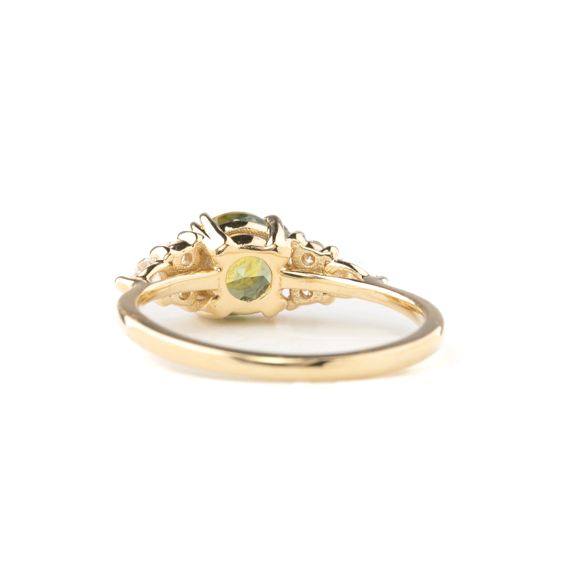 Remi Ring 1.50ct Parti Yellow Green Montana Sapphire, 14K Yellow Gold