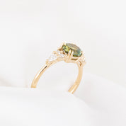 Remi Ring 1.50ct Parti Yellow Green Montana Sapphire, 14K Yellow Gold