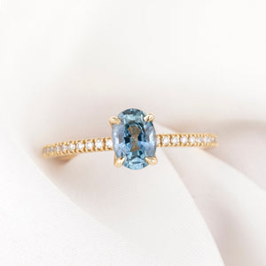 Maria Ring, 1.17ct Blue Montana Sapphire