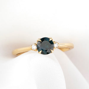Sofia Ring, 0.72ct Deep Blue Queensland Sapphire