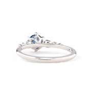 Estel Fleur Six Prongs Ring 0.72ct Blue Montana Sapphire, 14k White Gold (One of a kind)