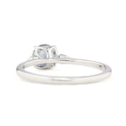 Sofia Ring 0.77ct Blue Montana Round Sapphire, 14k White Gold (One of a kind)