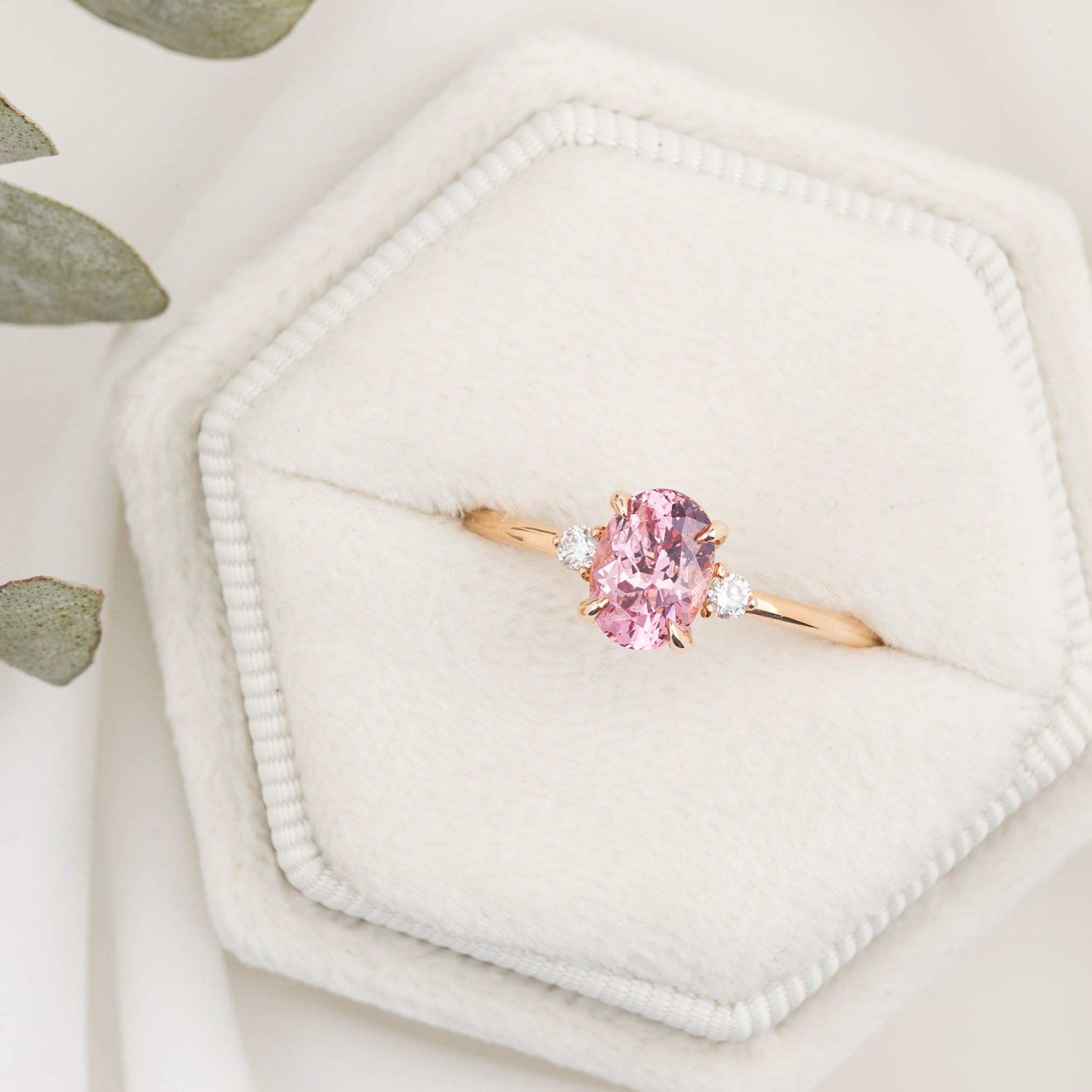 【即日配送】エミリーリング・0.98ct・ピンクスピネル・K14RG