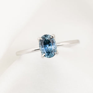Sara Ring, 1.06ct Montana Sapphire, oval shape gemstone
