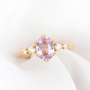 Estel Fleur Ring, 1.19ct Pink Madagascar Sapphire