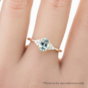 Teresa Ring 0.97ct Light Green Montana Sapphire, 14k Yellow Gold (One of a kind)