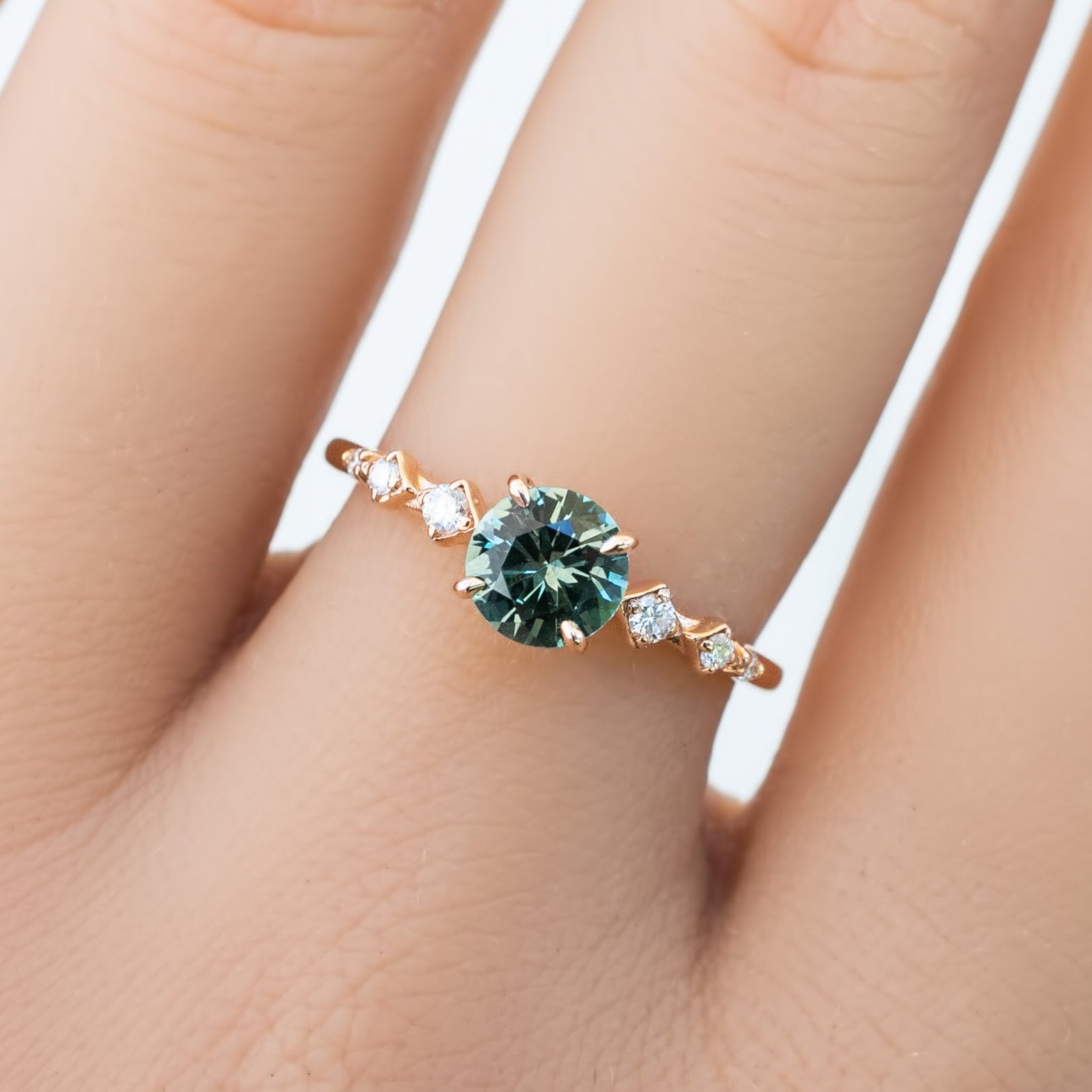 Celeste Ring, 0.85ct Montana Sapphire