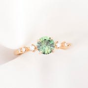 Celeste Ring, 0.85ct Green Montana Sapphire