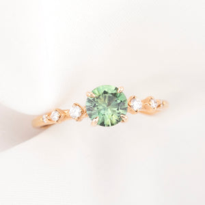 Celeste Ring, 0.85ct Green Montana Sapphire