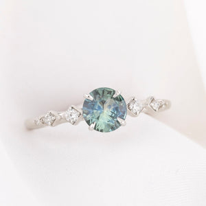 Celeste Ring, 0.73ct Parti Blue Montana Sapphire