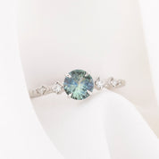 Celeste Ring, 0.73ct Parti Blue Montana Sapphire