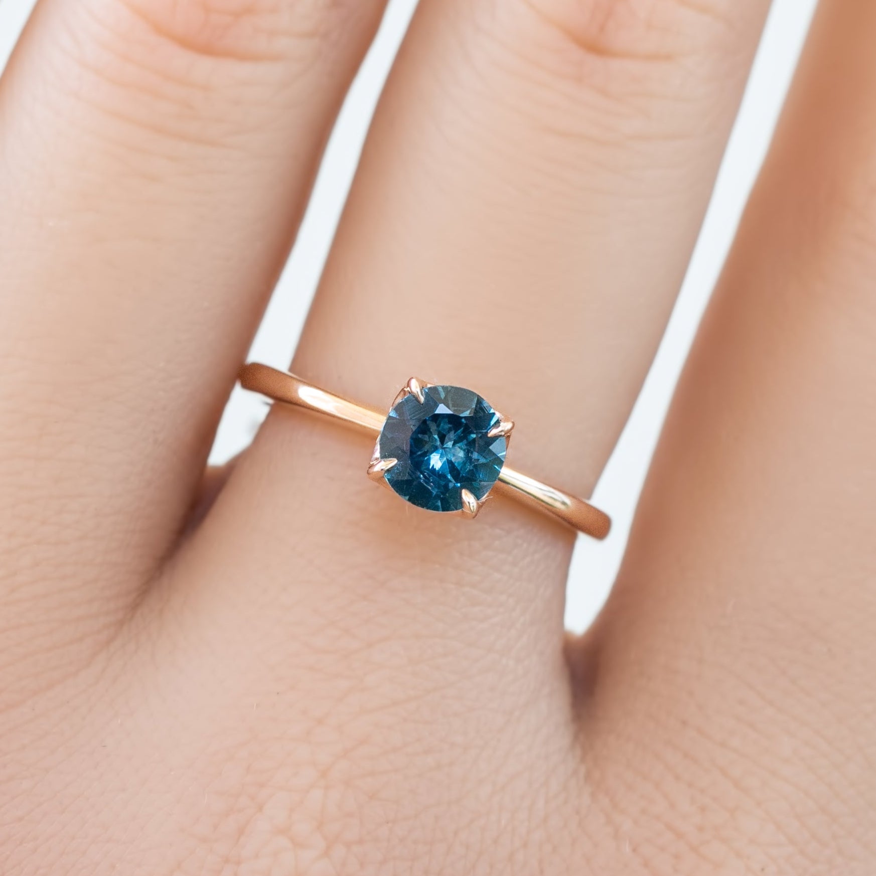 Sara Ring, 0.89ct Montana Sapphire