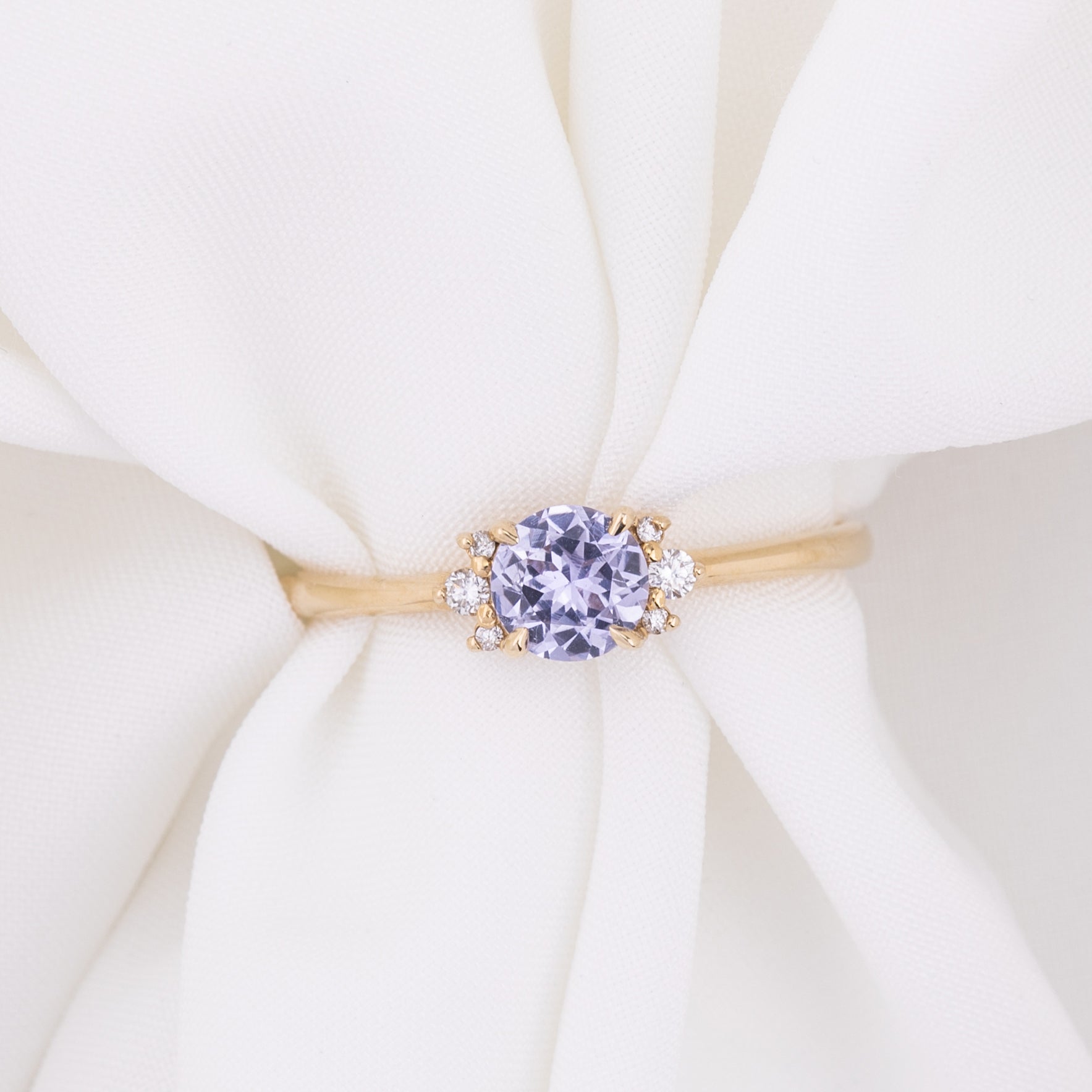 Lena Ring Unheated Umba Sapphire, 14K Yellow Gold (One of a kind)