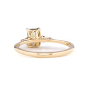 Estel Ring 1.05ct Light Green Emerald Montana Sapphire, 14K Yellow Gold (One of a kind)