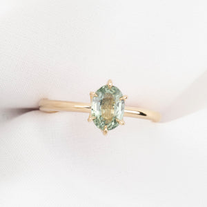 Floryn Ring, 1.19ct Unheated Sapphire, oval shape gemstone
