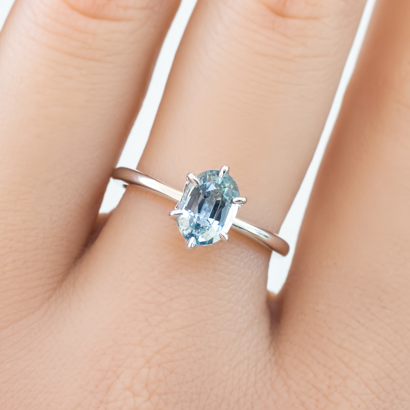 Floryn Ring, 1.37ct Unheated Sapphire, oval shape gemstone