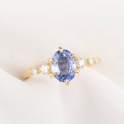 【一点物】エステルリュックスリング ・1.29ct・加熱スリランカ産ブルーサファイア・K14YG