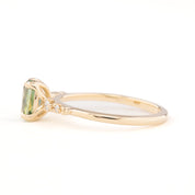 Estel Fleur Ring, 1.30ct Green Montana Sapphire