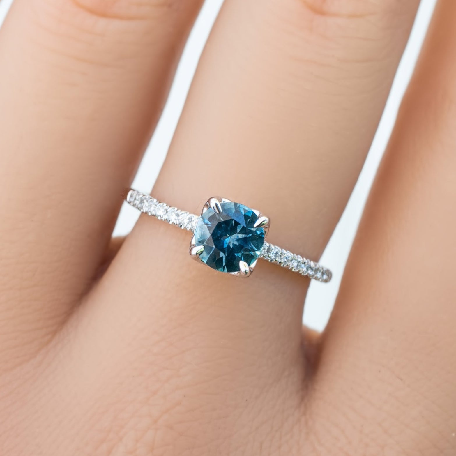 Maria Ring, 1.03ct Montana Sapphire