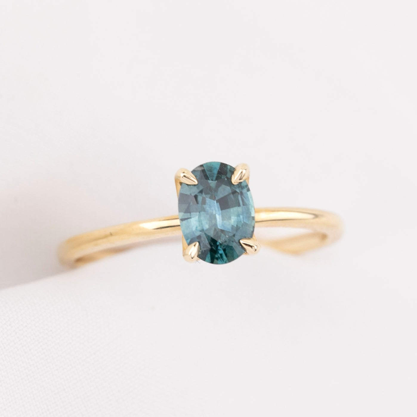 Sara Ring, 0.82ct Blue Montana Sapphire