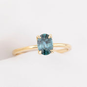 Sara Ring, 0.82ct Blue Montana Sapphire