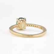 Audrey Ring, 1.20ct Light Blue Green Montana Sapphire