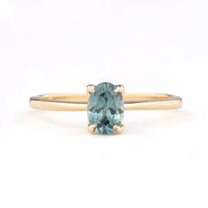 Sara Ring, 0.90ct Montana Sapphire, oval shape gemstone