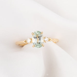 Estel Ring, 1.50ct Green Madagascar Sapphire