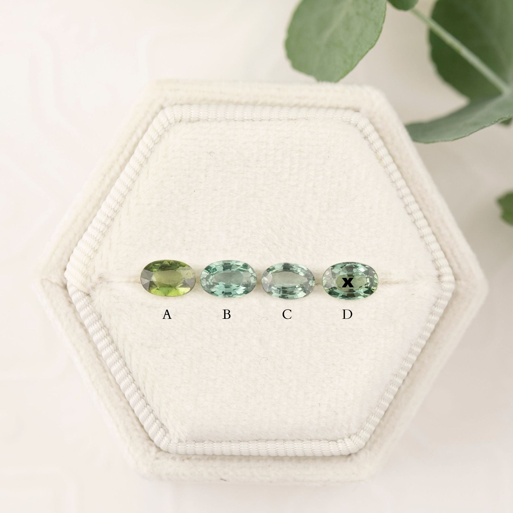 Teresa Ring, 0.50ct Green Madagascar Sapphire
