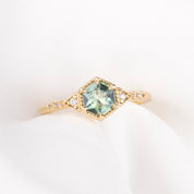 Agatha Ring, 0.62ct Montana Light Green Sapphire