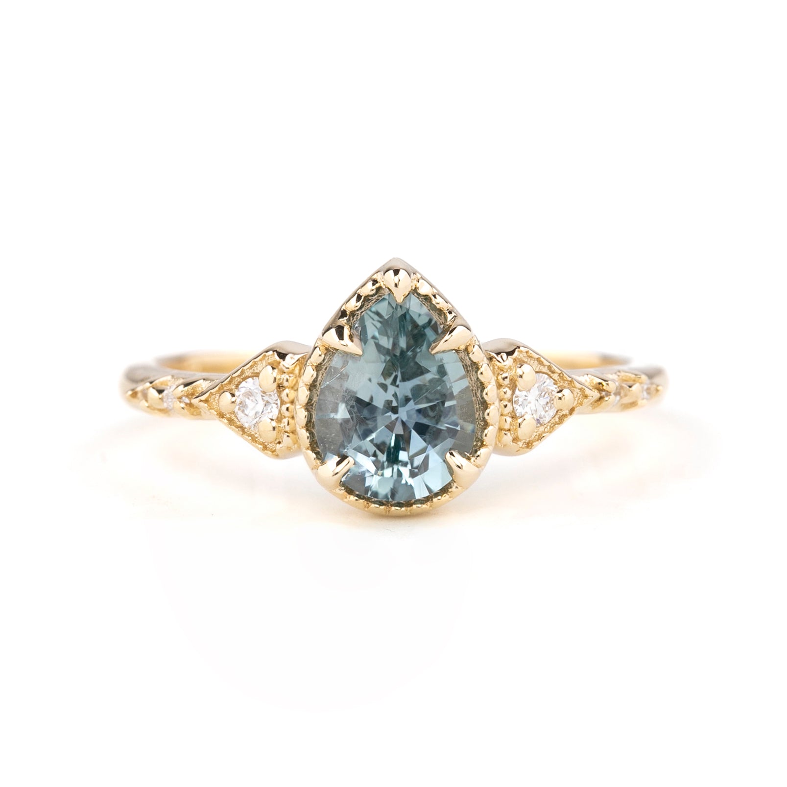 Agatha Ring, 0.91ct Blue Montana Sapphire Ring