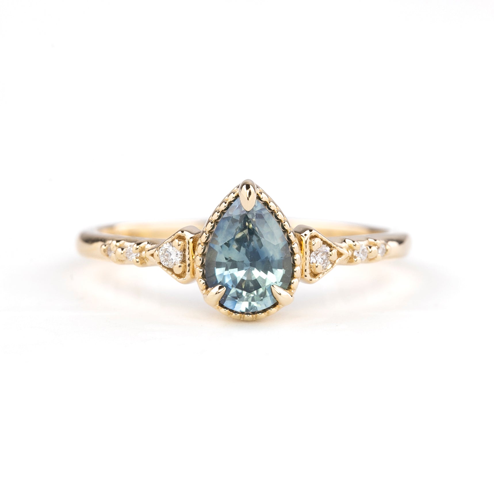 Agatha Ring, 0.85ct Blue Montana Sapphire Ring