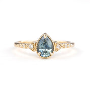 Agatha Ring, 0.85ct Blue Montana Sapphire Ring