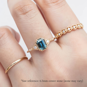 【一点物】アガサリング ・1.06ct・加熱モンタナ産ティールブルーサファイア・K14YG