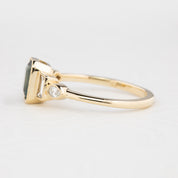 Edith Ring, 1.24ct Dark Blue Montana Sapphire