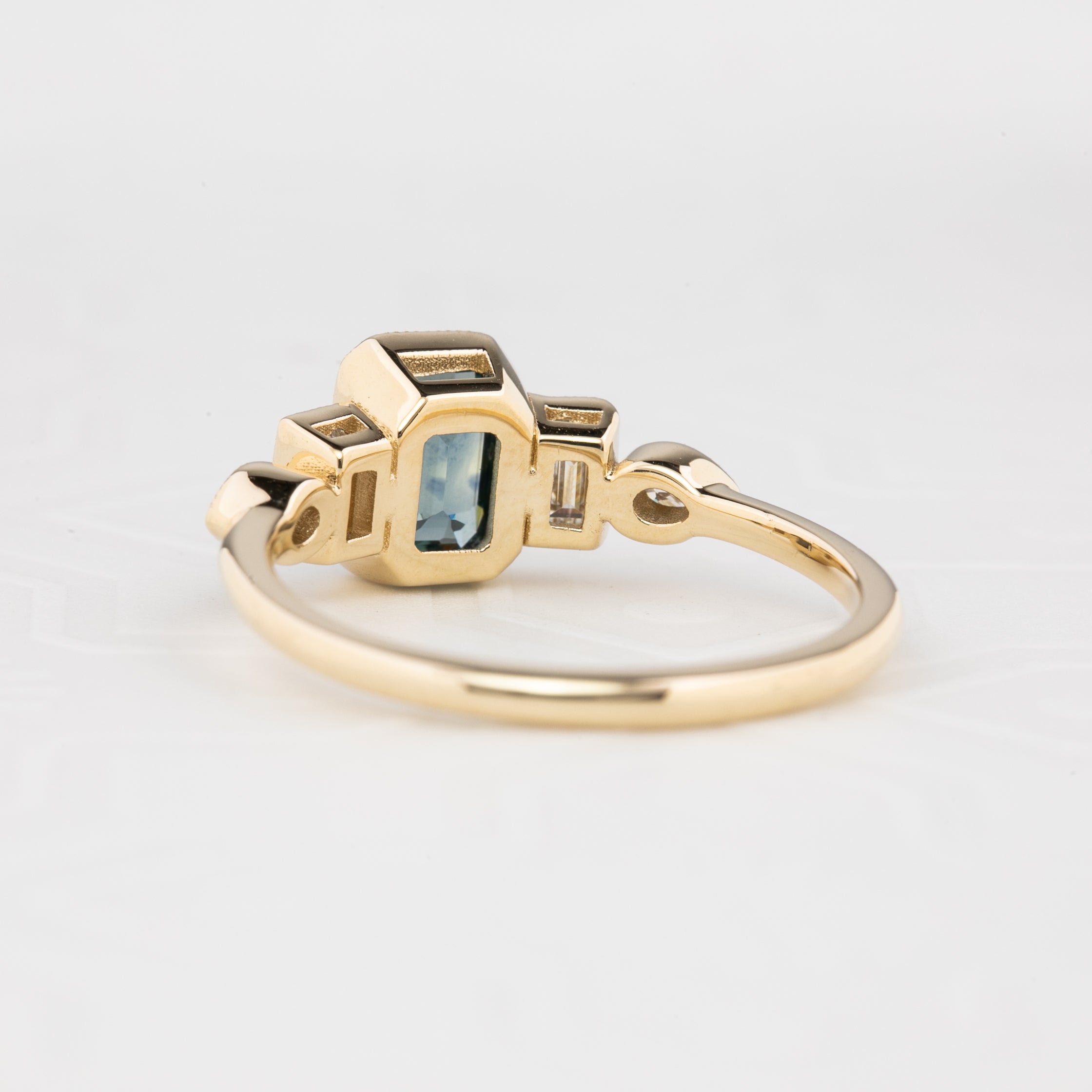 Edith Ring, 1.24ct Dark Blue Montana Sapphire