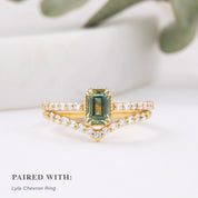 Maya Ring, 1.03ct Green Montana Sapphire