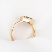Lila Solitaire Ring, 0.87ct Teal Blue Montana Sapphire