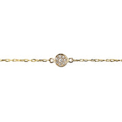 Pave Diamond Moon Bracelet