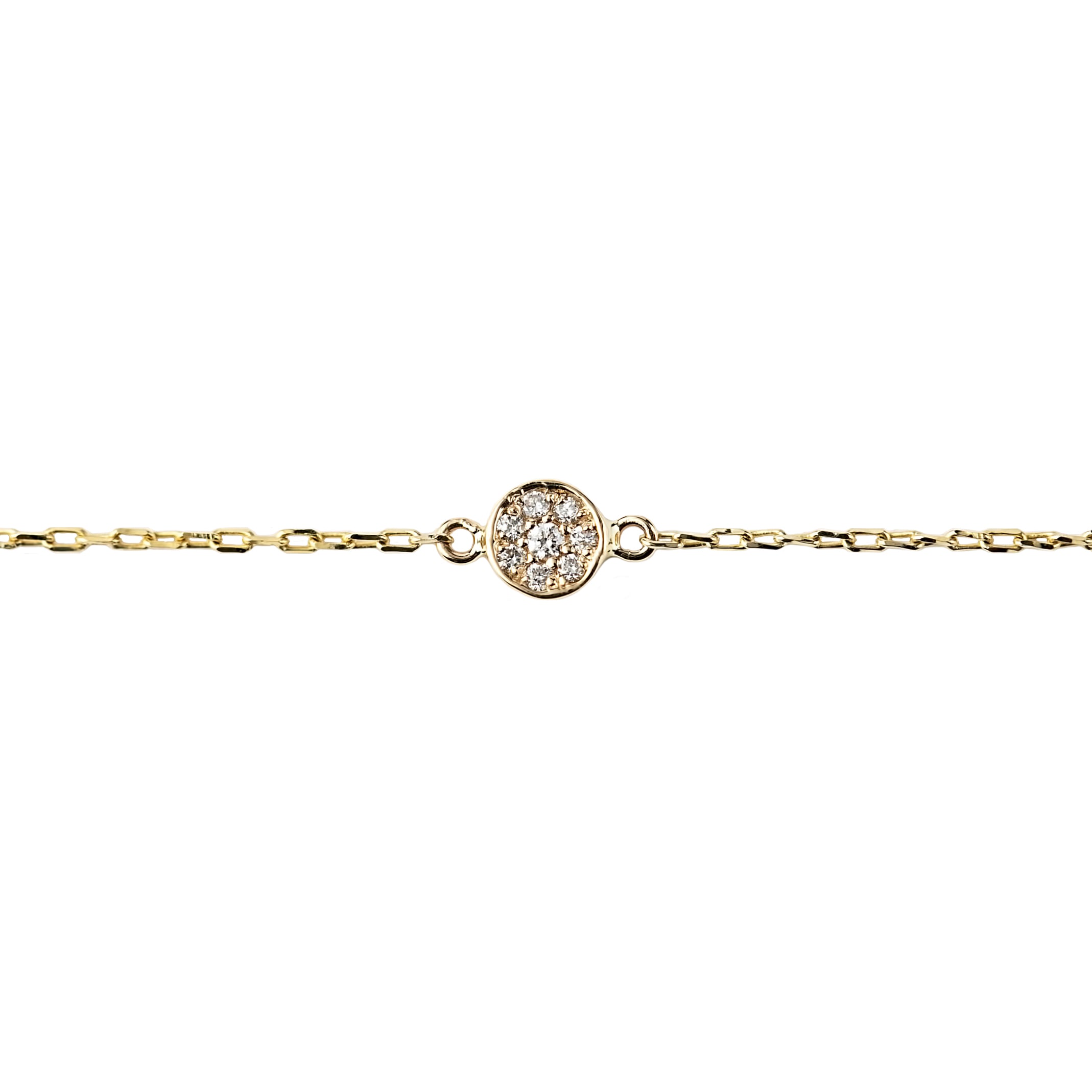 Pave Diamond Moon Bracelet