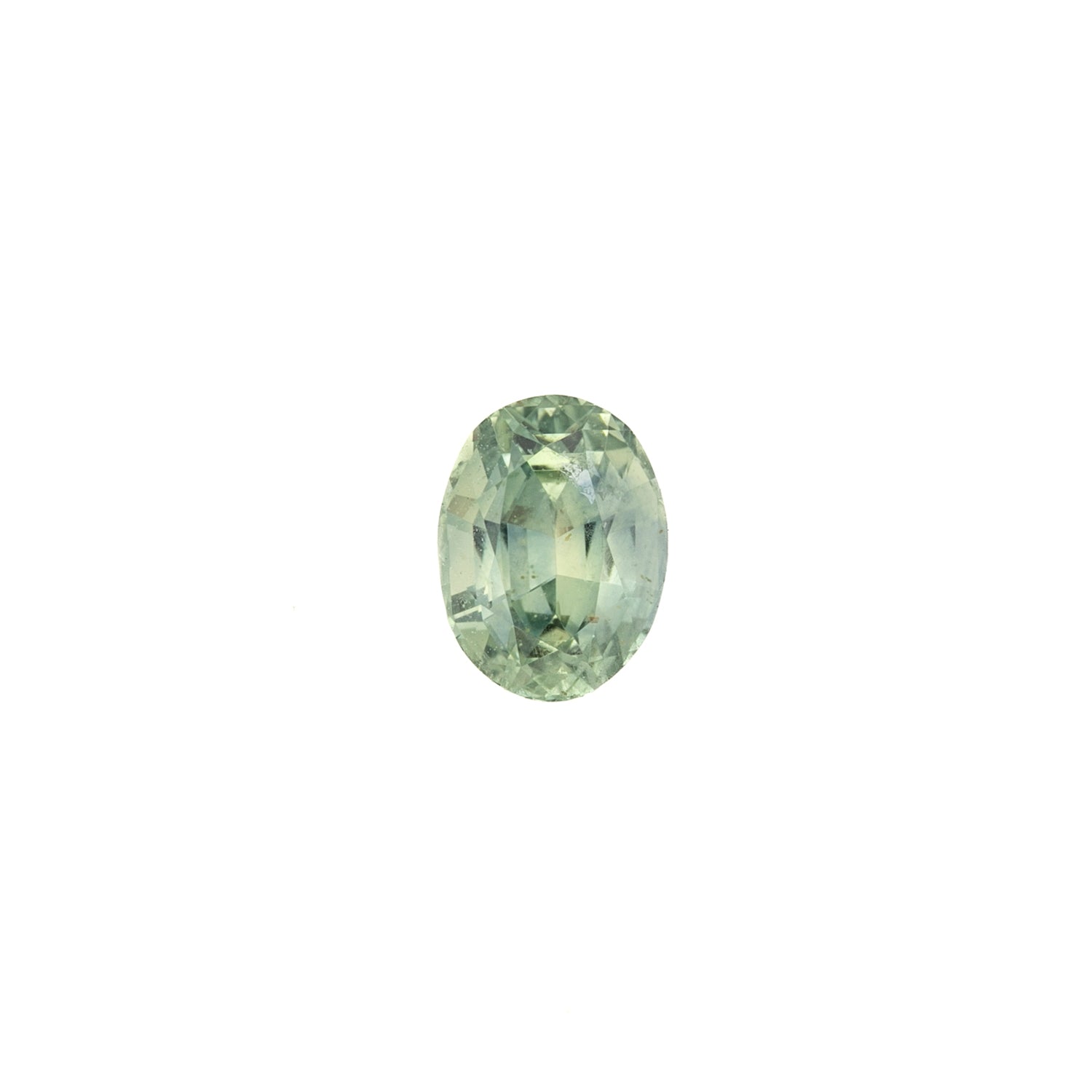 1.24ct Oval Cut Light Green Montana Sapphire SO506