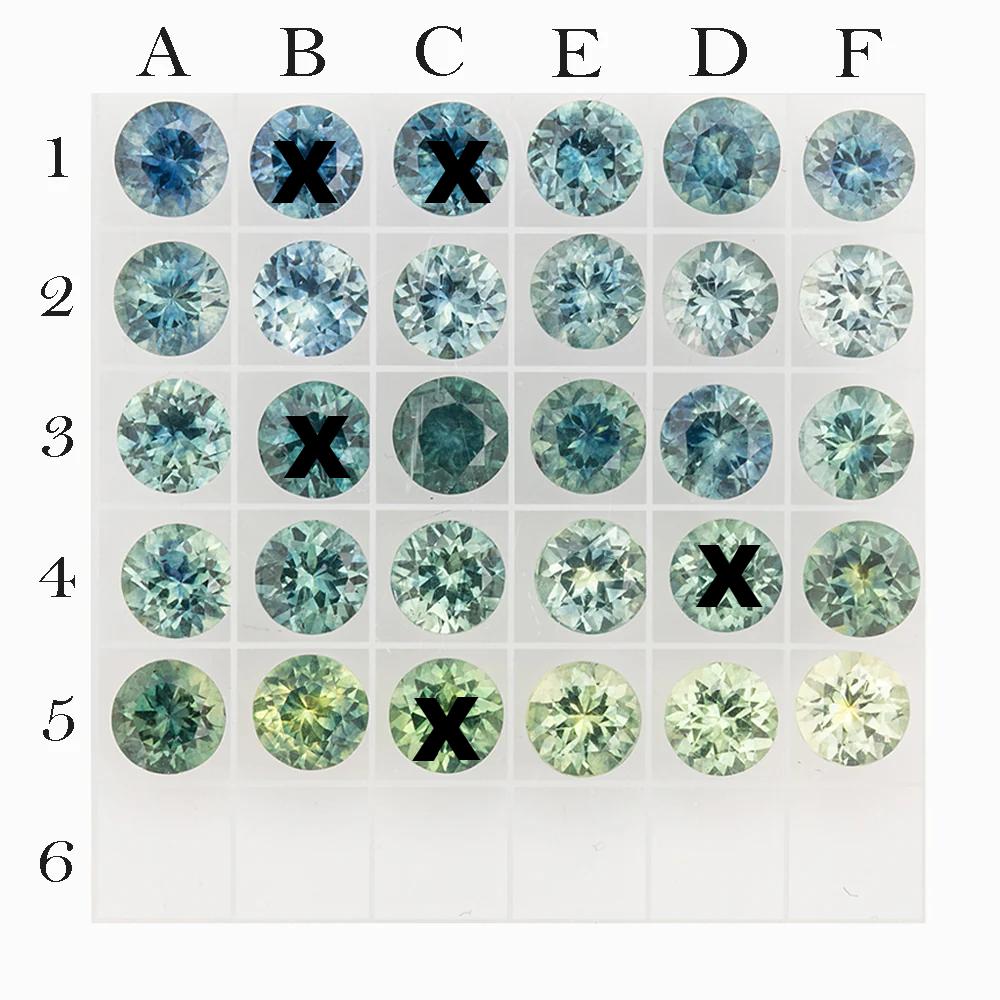 0.70ct Calibrated Round Montana Sapphires (5.0mm) CS103