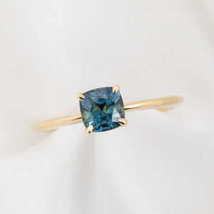 【一点物】サラリング ・0.81ct・加熱モンタナ産ティールブルーサファイア・K14YG