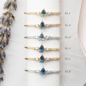 Estel Ring, 0.15ct Montana Sapphire