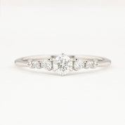 Estel Fleur Six Prongs Ring, 0.25ct Brilliant Cut Diamond (One of a kind)