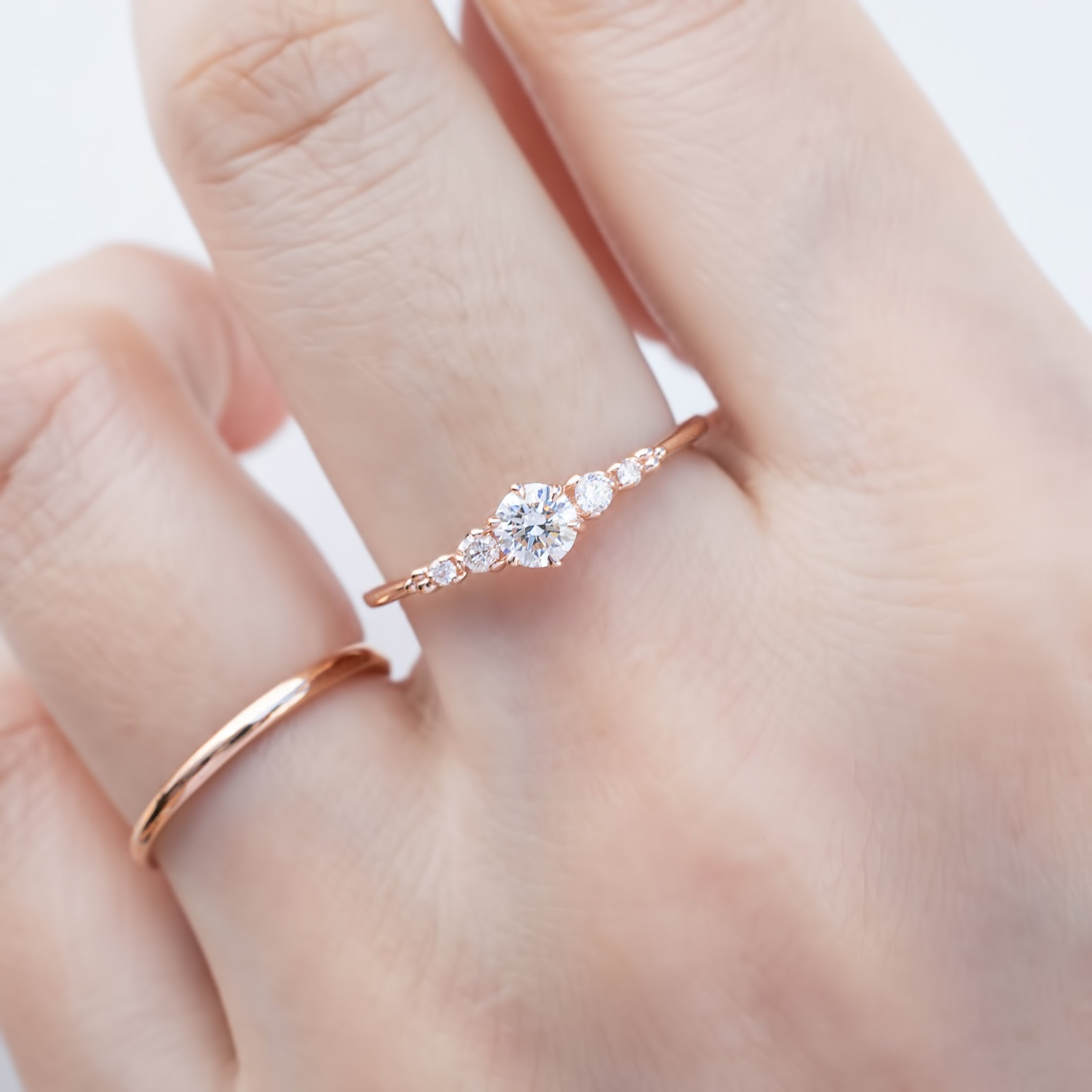 Estel Fleur Six Prongs Ring, 0.25ct Brilliant Cut Diamond (One of a kind)