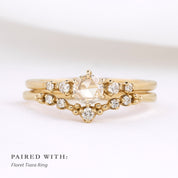 Mila Ring, Round Rose Cut Diamond