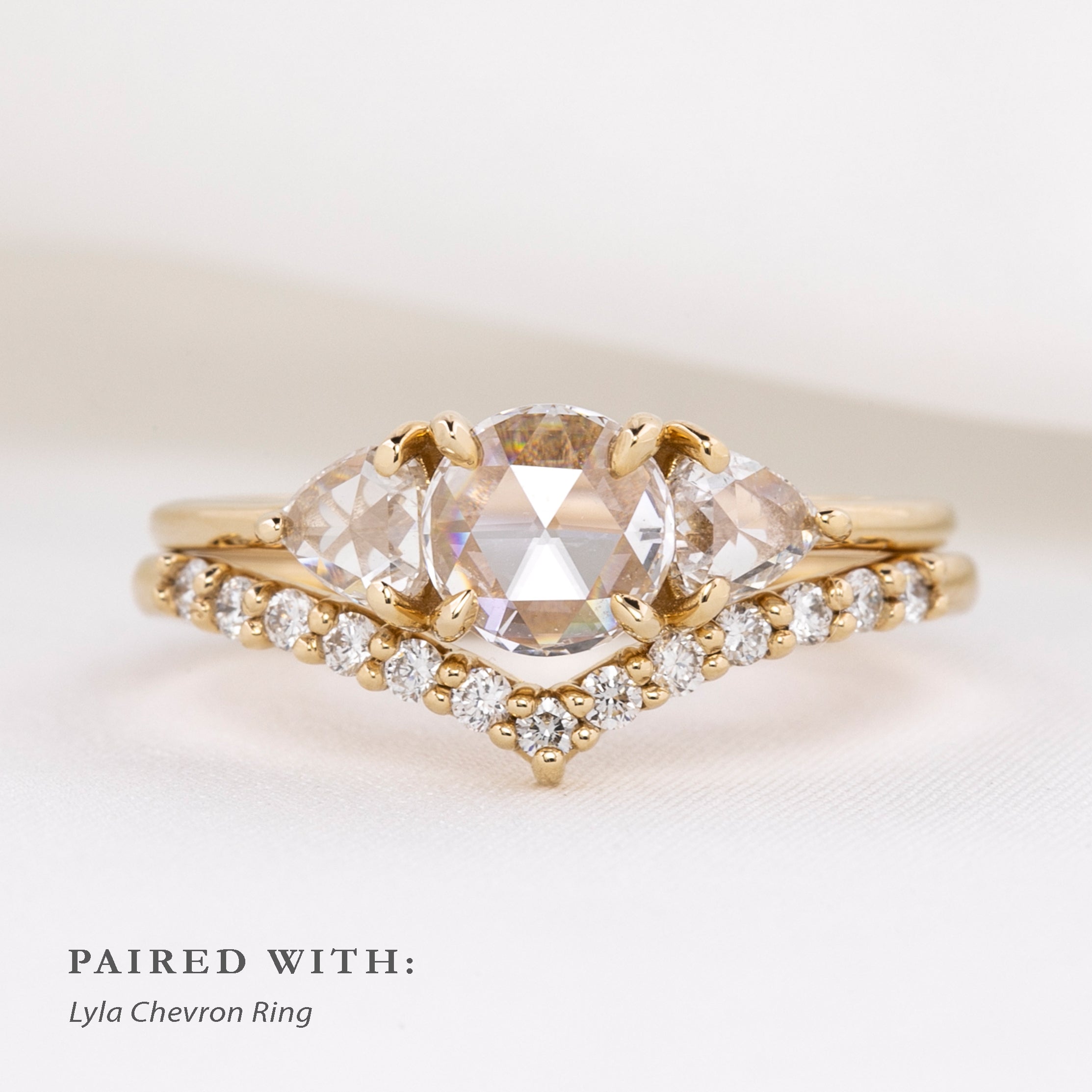 Madison Ring, Round Rose Cut Diamond